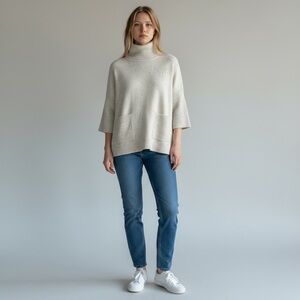 LOFT‎ Speckled Turtleneck Dolman Sleeve Sweater Women’s Size Medoum